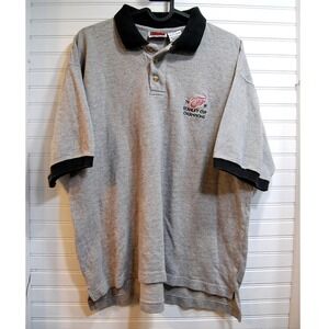 Vintage Stanley Cup Polo Shirt Boxy Medium 1998 NHL Champions Detroit Red Wings